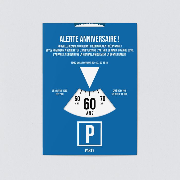 L Heureux Dateur Invitations Anniversaire 60 Ans Personnalisees Bonnyprints Fr