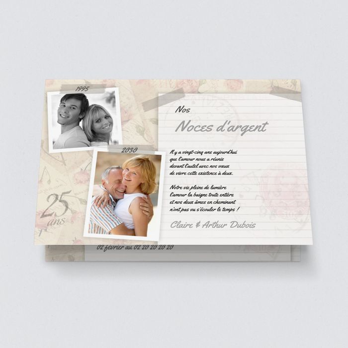 Album De Collection Invitation Anniversaire 25 Ans De Mariage Bonnyprints Fr