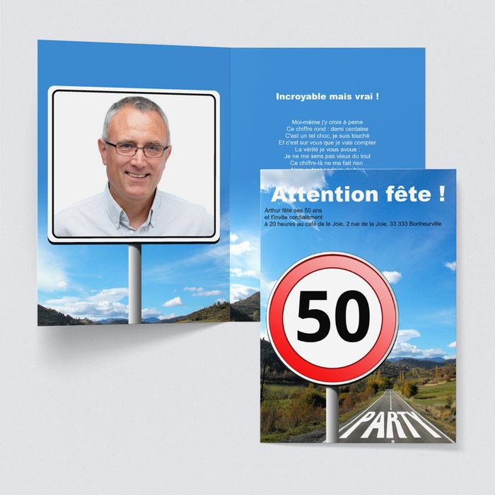 Panneau De Signalisation Invitations Anniversaire Personnalisees Bonnyprints Fr