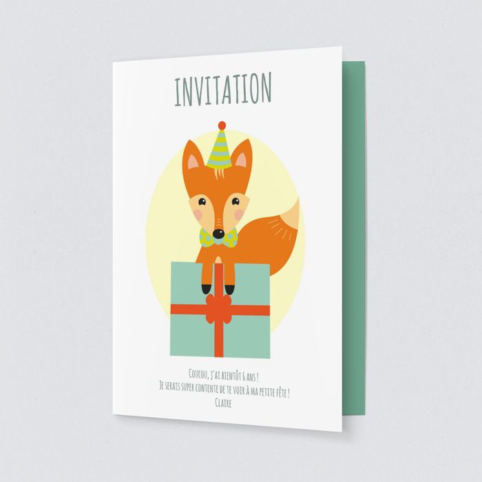 Petit Renard Cartes D Invitation Anniversaire Pour Enfants Bonnyprints Fr