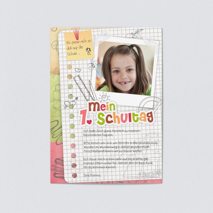 Ab In Die Schule Einladungskarten Einschulung 