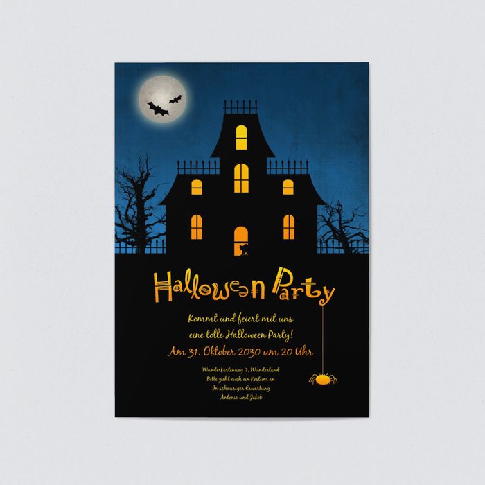 Halloween Gruselhaus Einladungskarten Halloween
