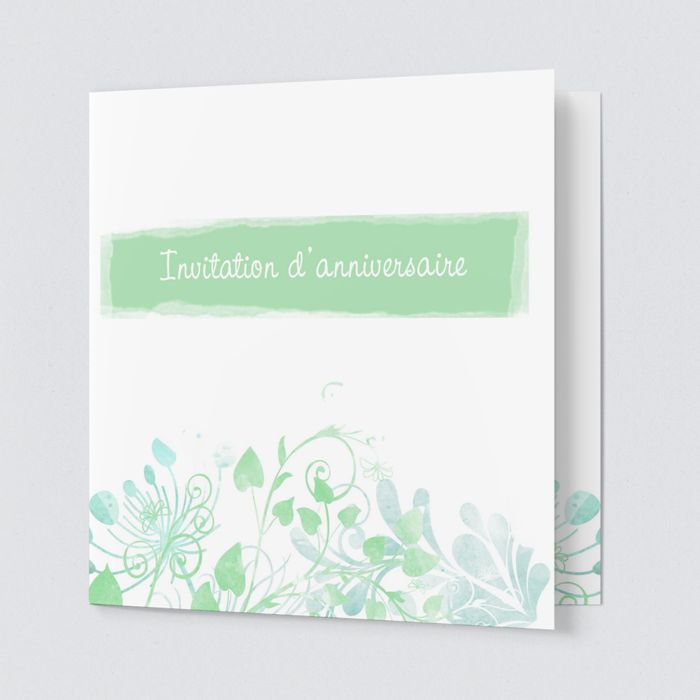 Aquarelle Carte D Invitation D Anniversaire 90 Ans Personnalisable Bonnyprints Fr