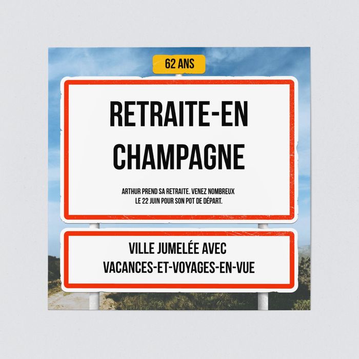 Panneau Retraite Cartes Pour Un Pot De Depart A La Retraite Bonnyprints Fr