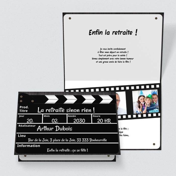 Clap Regie Cartes Pour Un Pot De Depart A La Retraite Bonnyprints Fr