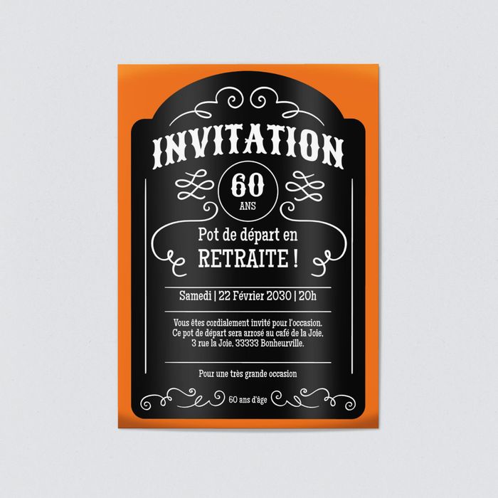 Whiskey Cartes Pour Un Pot De Depart A La Retraite Bonnyprints Fr