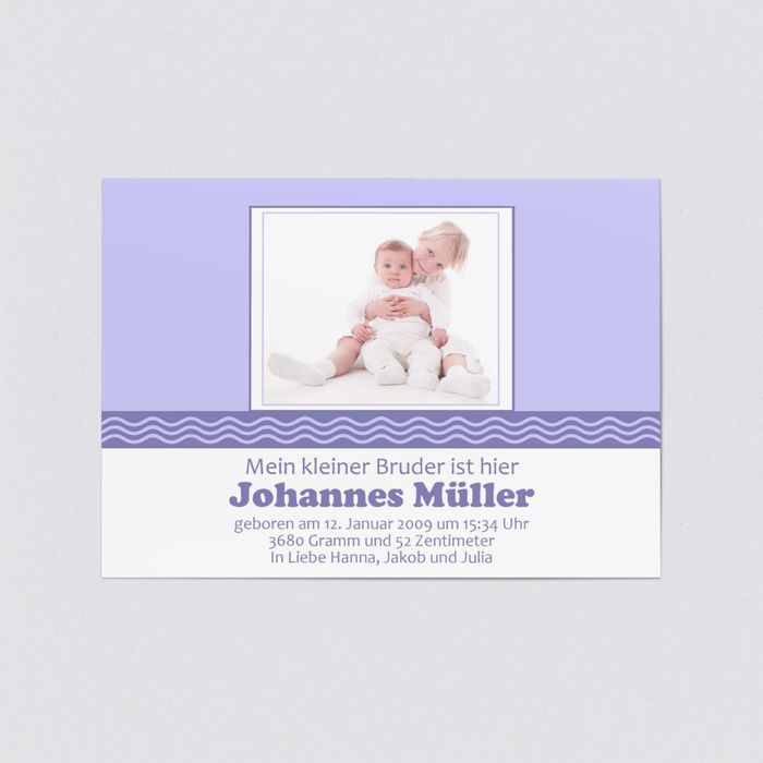 Mein Bruder Ist Da Fotokarten Baby Mit Geschwistern