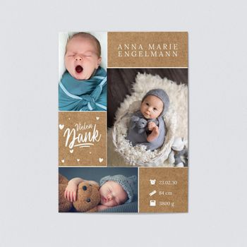 Geburtskarten Babykarten Danksagung Klappkarte individuell Frühlingserwachen