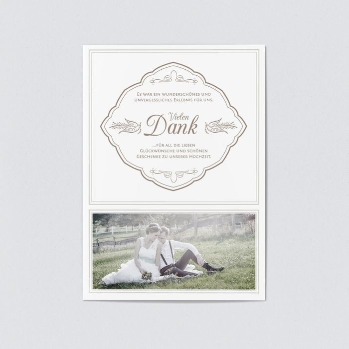 Nostalgie Dankeskarten Hochzeit 