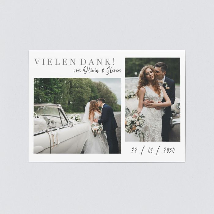 Blühende Liebe Dankeskarten Hochzeit