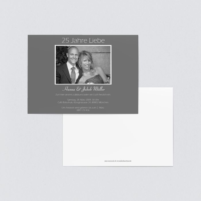 Elegant Hochzeitstag Einladungskarten Zum 